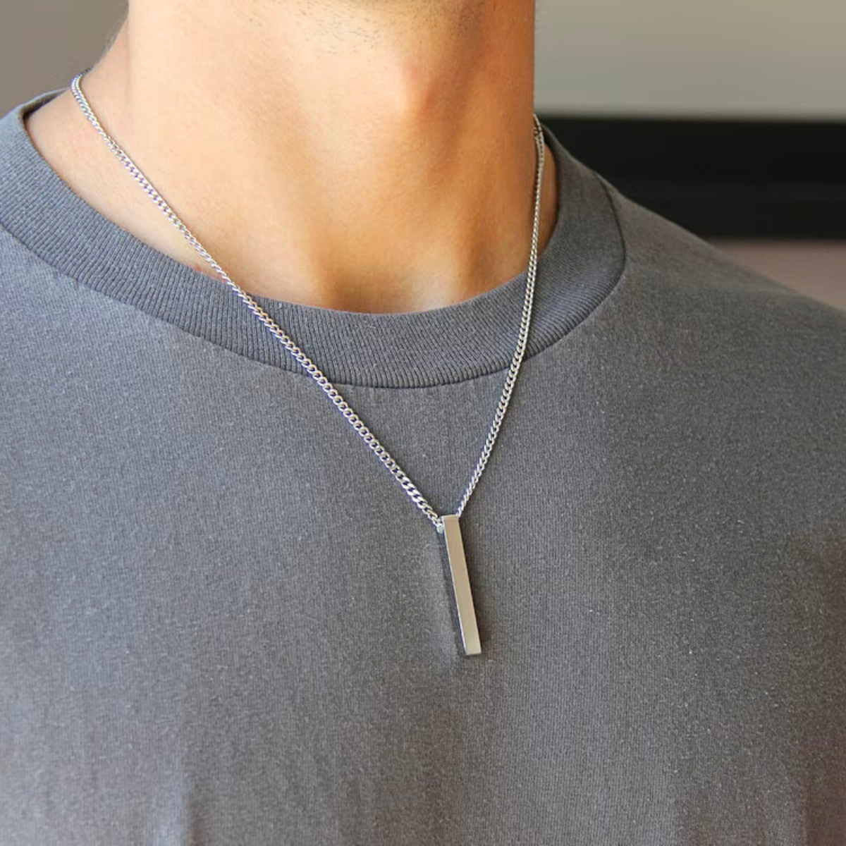 Pillar Bar Necklace - Personalised - Yoyisjewelry