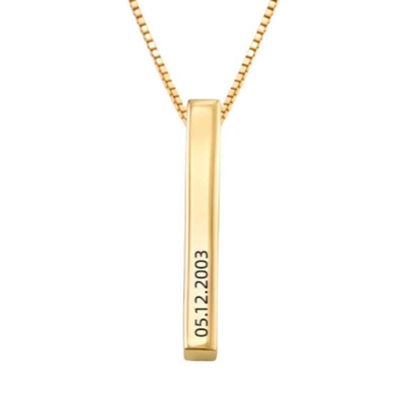 Pillar Bar Necklace - Personalised - Yoyisjewelry