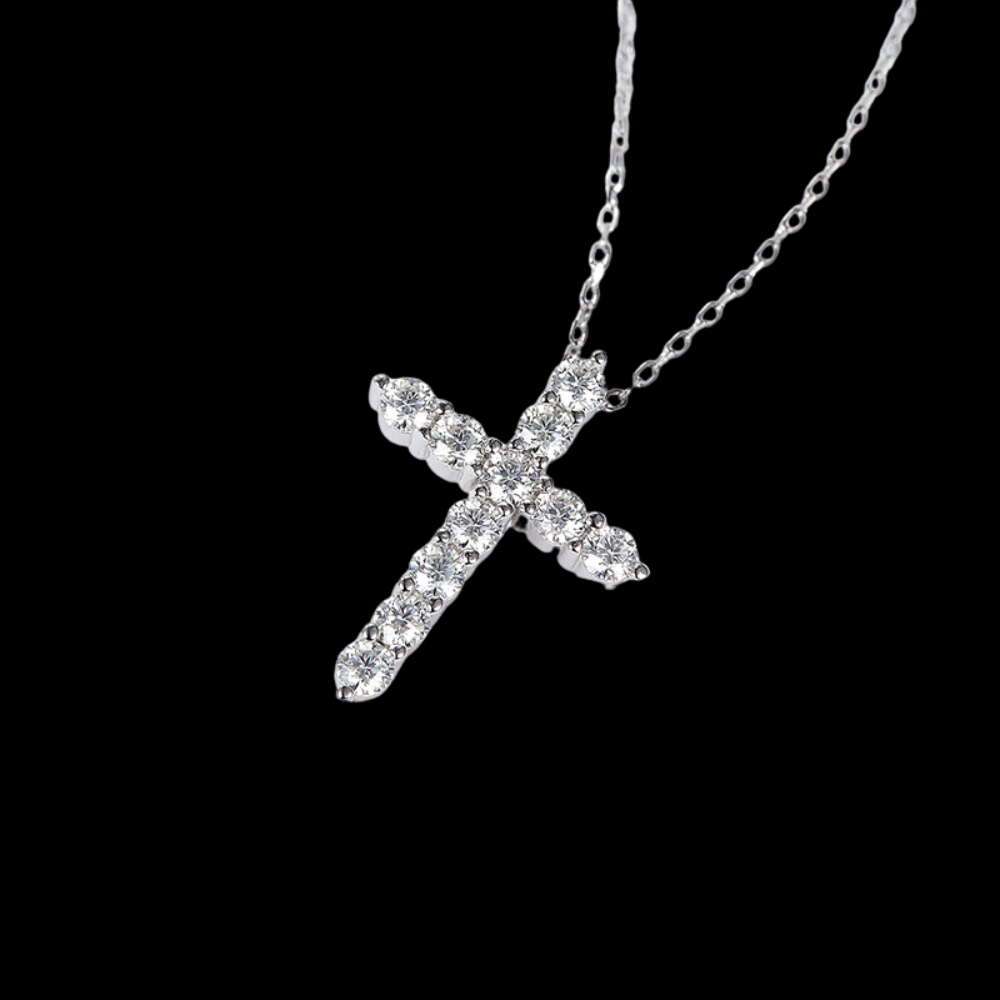 Men's Moissanite  Sterling Sliver Jesus Piece Chain - Yoyisjewelry