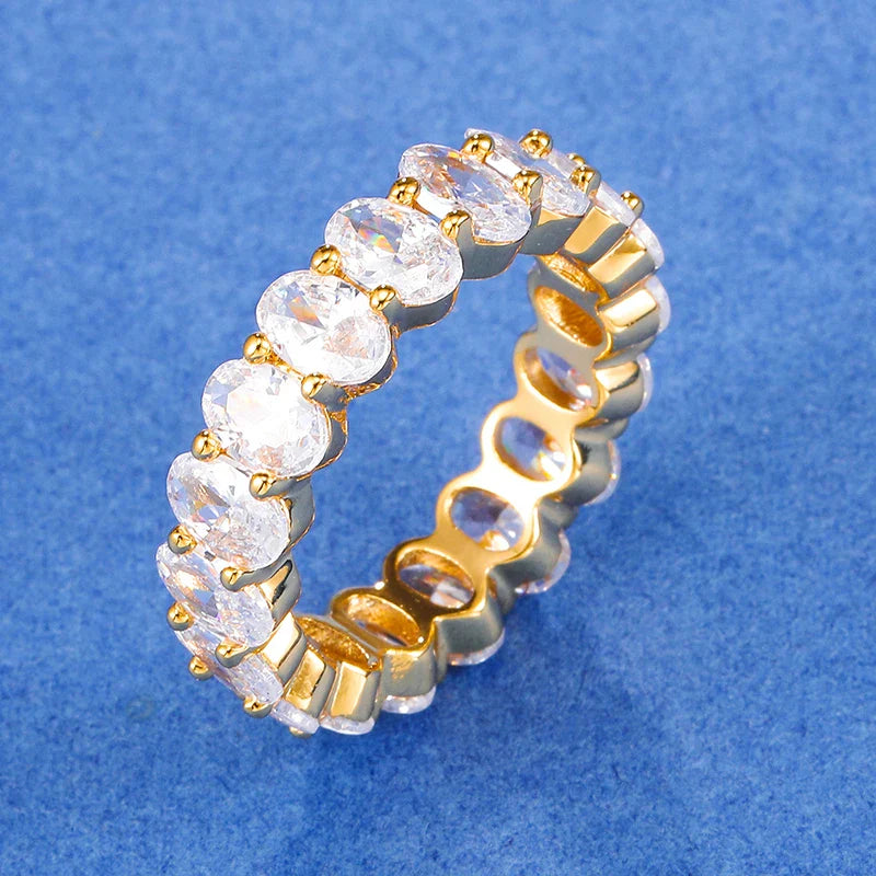 Men's Moissanite Single Row Ring - Yoyisjewelry