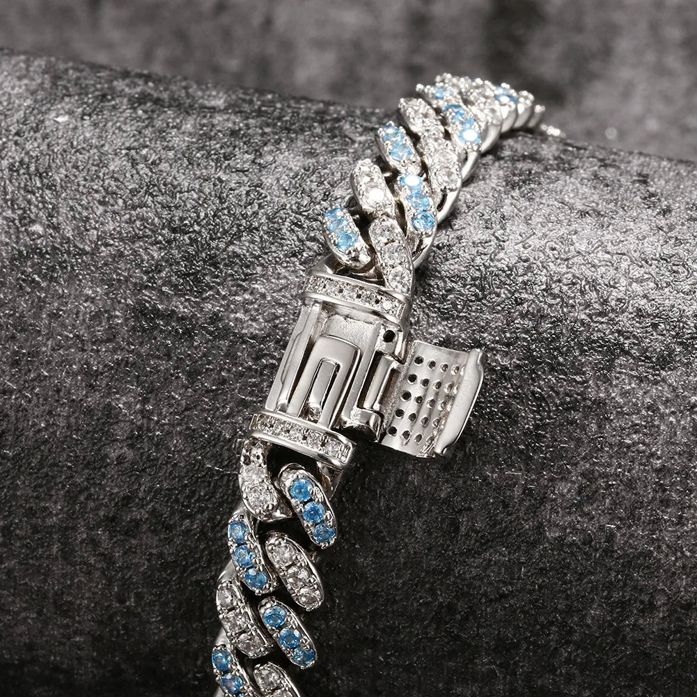 Two Tone Moissanite Cuban Link Chain - Yoyisjewelry
