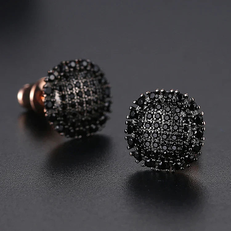 Men's Moissanite Round Stud Earrings - Yoyisjewelry