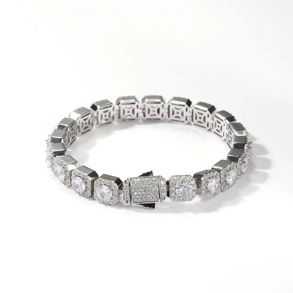 10mm Square Clustered Men's Bracelet - Yoyisjewelry