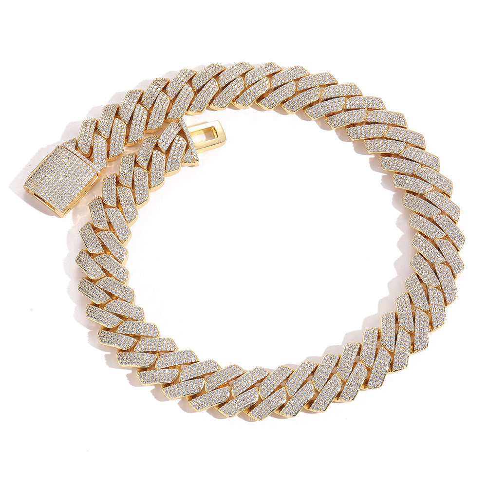 Men's Gold Plated Moissanite Cuban Link Chain - Yoyisjewelry