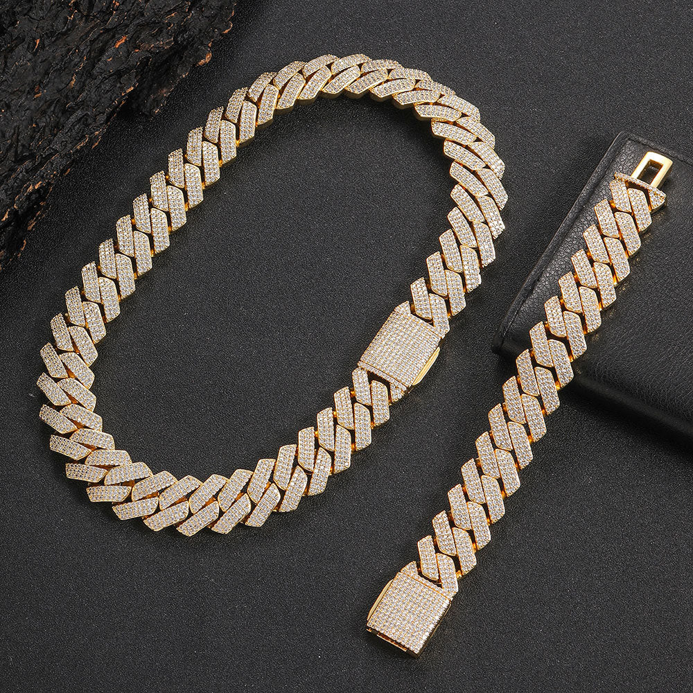 Men's Gold Plated Moissanite Cuban Link Chain - Yoyisjewelry