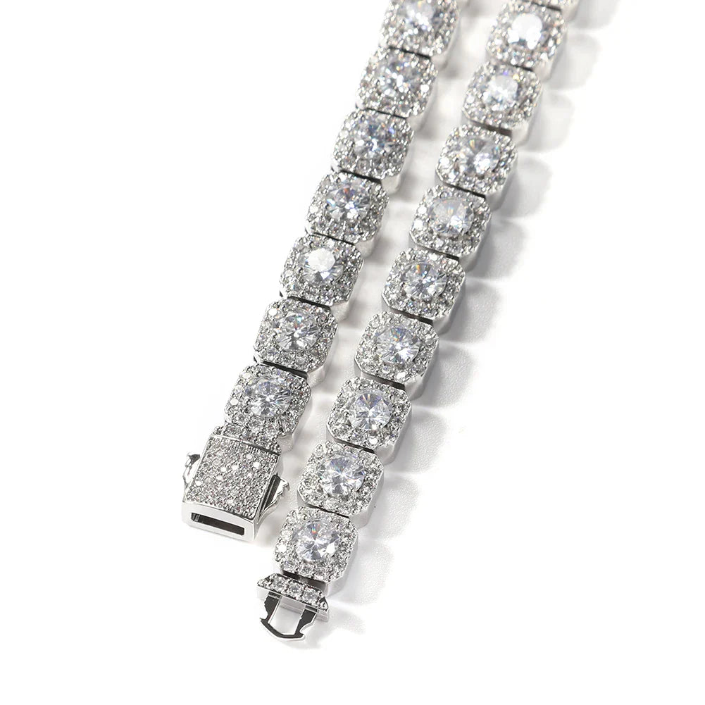 10mm Square Clustered Men's Bracelet - Yoyisjewelry
