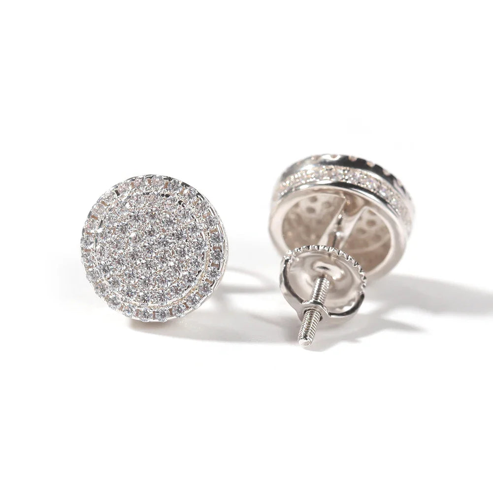 Men's Gold Moissanite Stud Earrings - Yoyisjewelry