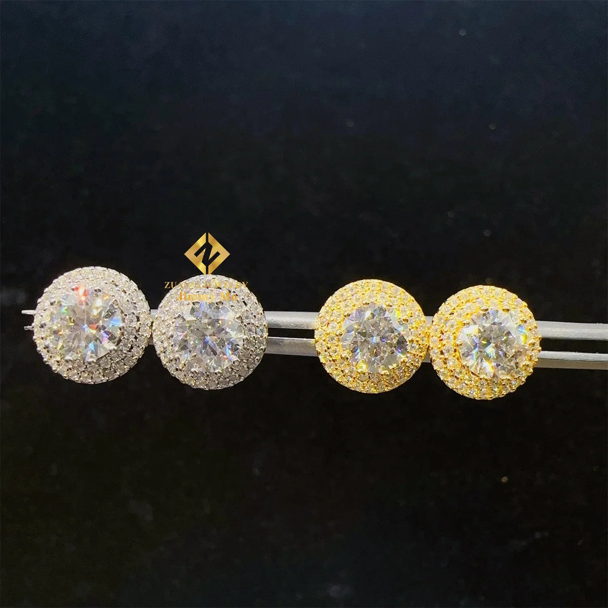 Men's Moissanite Brilliant Cut Earrings - Yoyisjewelry