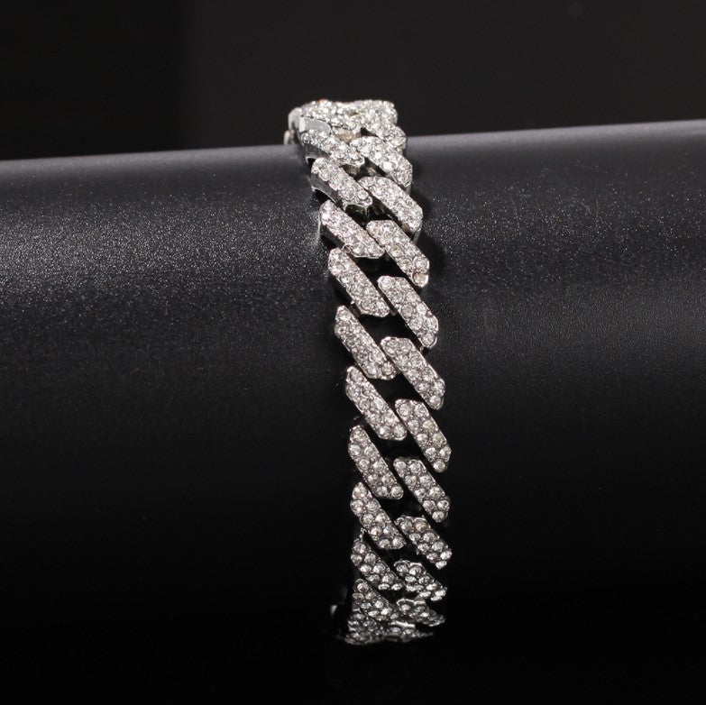 Men's Moissanite  Cuban Link Bracelet - Yoyisjewelry