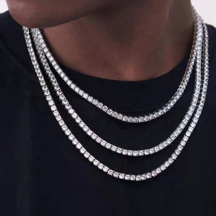 Men's Moissanite Tennis Chain - Yoyisjewelry