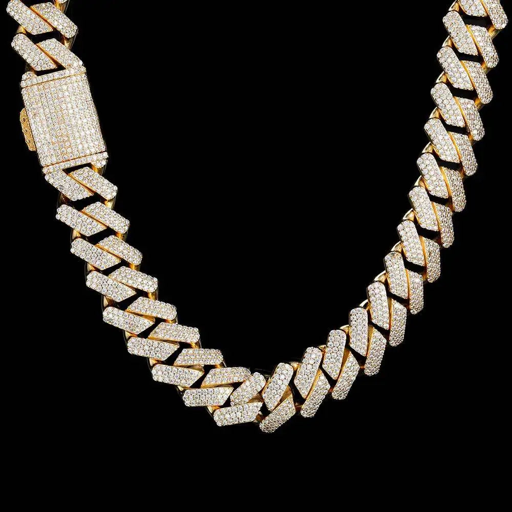 20mm Moissanite Zircon Cuban Chain - Yoyisjewelry