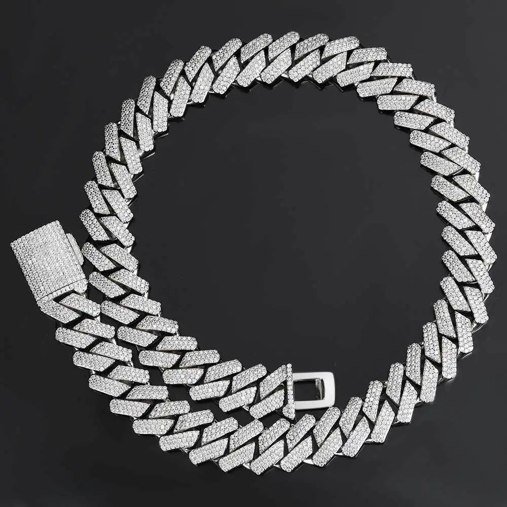 20mm Moissanite Zircon Cuban Chain - Yoyisjewelry