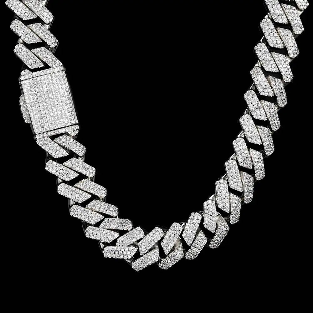 20mm Moissanite Zircon Cuban Chain - Yoyisjewelry