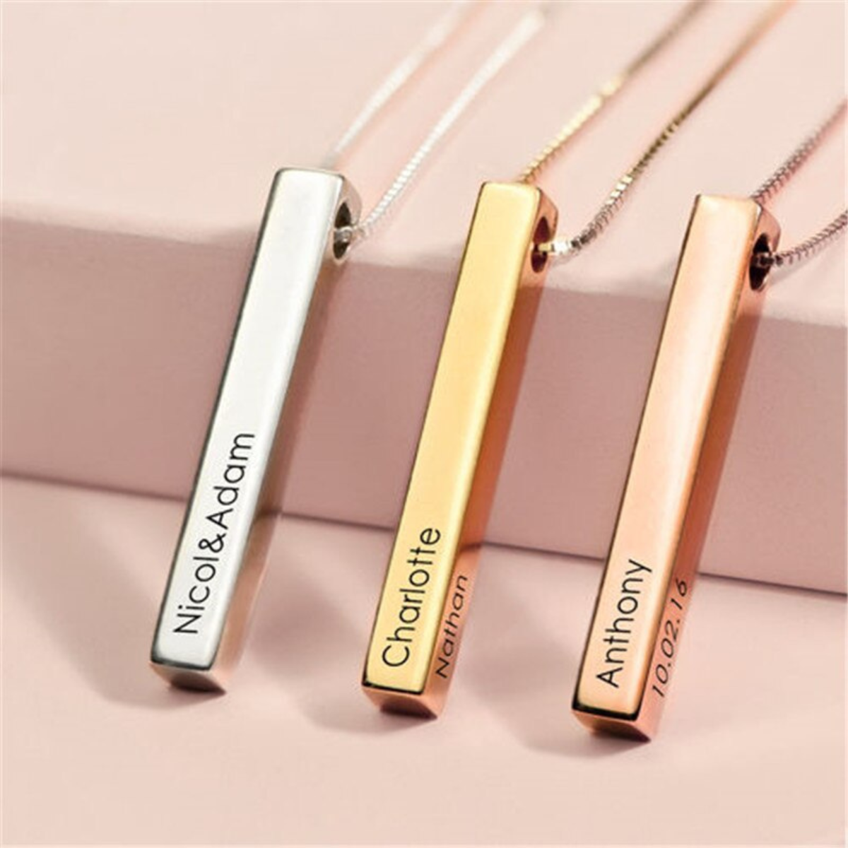 Pillar Bar Necklace - Personalised - Yoyisjewelry