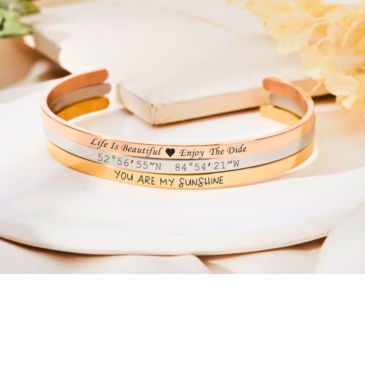 Personalised Cuff Bracelet - Yoyisjewelry