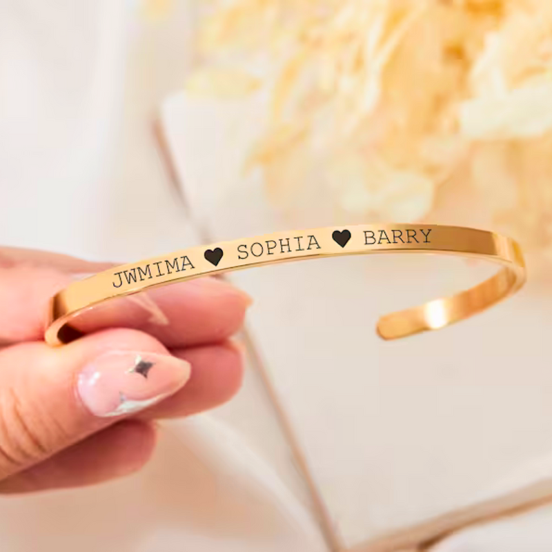 Personalised Cuff Bracelet - Yoyisjewelry