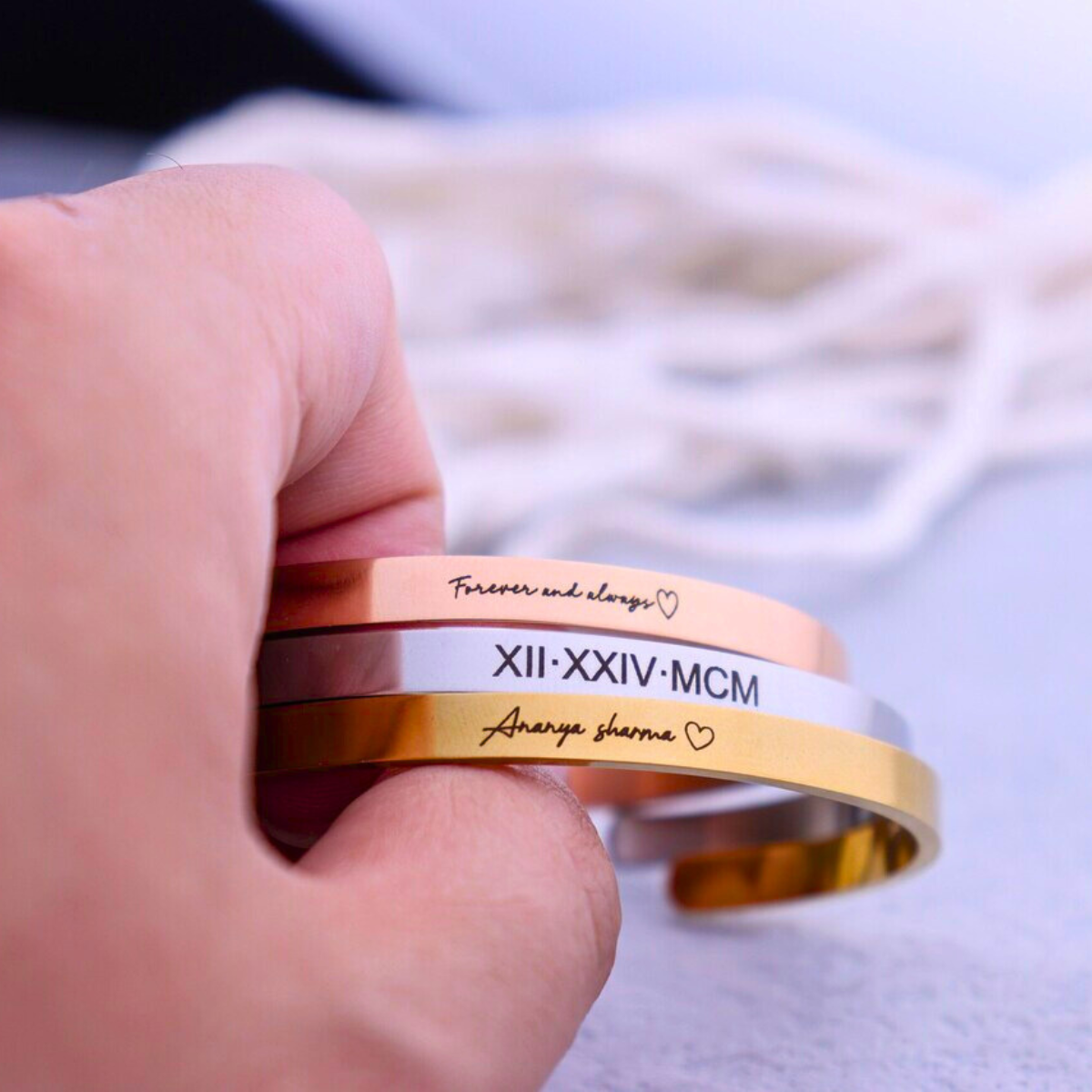 Personalised Cuff Bracelet - Yoyisjewelry