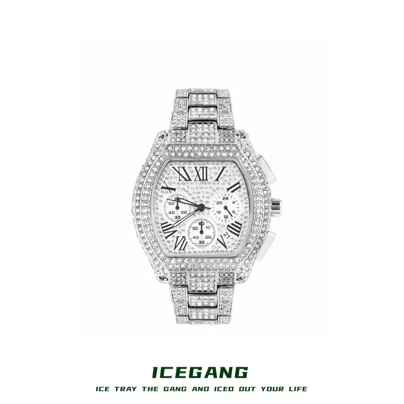 ICEGANG original three-eye barrel hip-hop trend unisex luxury watch - Yoyisjewelry