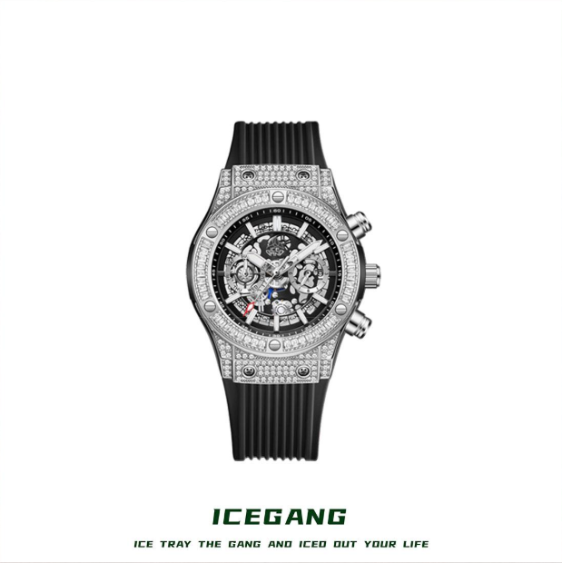 ICEGANG Star Series Mechanical Three-Eye Moissanite Couples Multi-Function Fashion Watch - Yoyisjewelry
