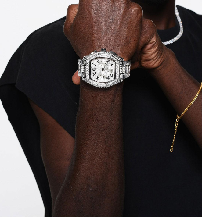 ICEGANG original three-eye barrel hip-hop trend unisex luxury watch - Yoyisjewelry
