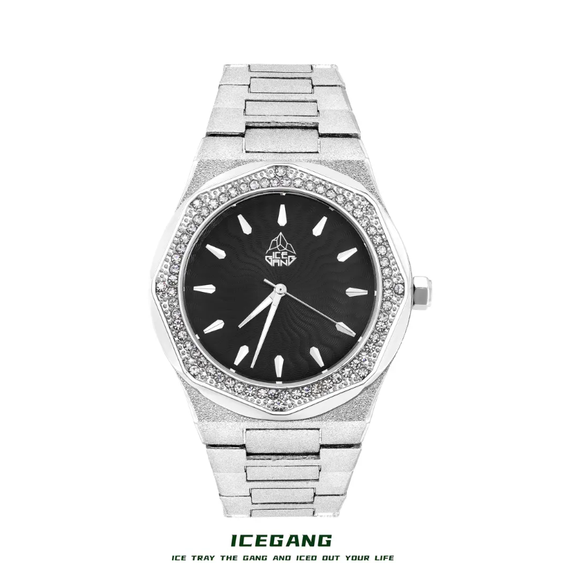 ICEGANG Sun God Series Frosted Gold Full Diamond Watch - Yoyisjewelry