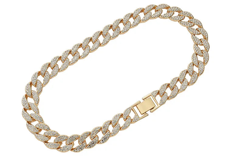 Men's Moissanite  Zircon Miami Cuban Link Chain - Yoyisjewelry