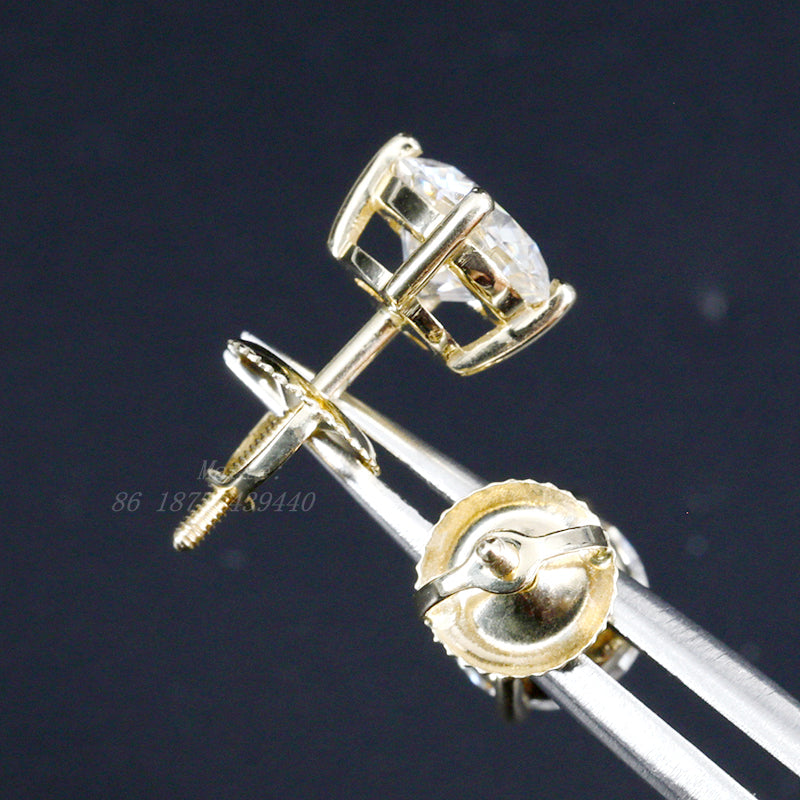 Men's Moissanite  Stud Earrings - Yoyisjewelry