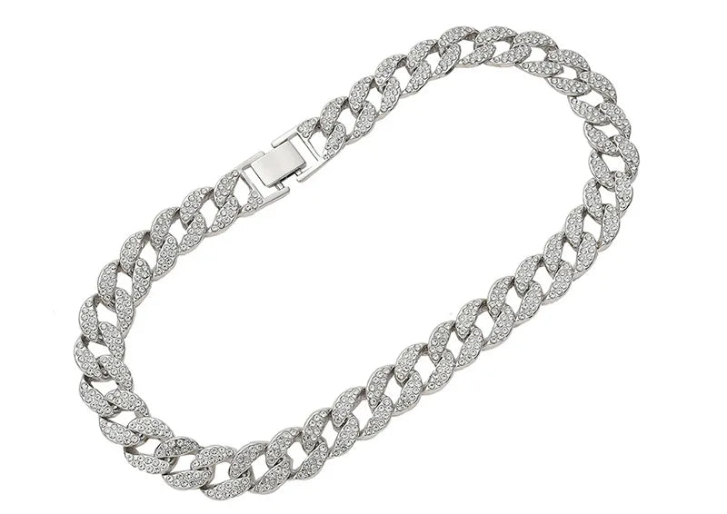 Men's Moissanite  Zircon Miami Cuban Link Chain - Yoyisjewelry