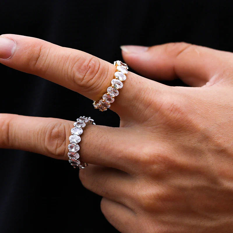 Men's Moissanite  Single Row Ring - Yoyisjewelry