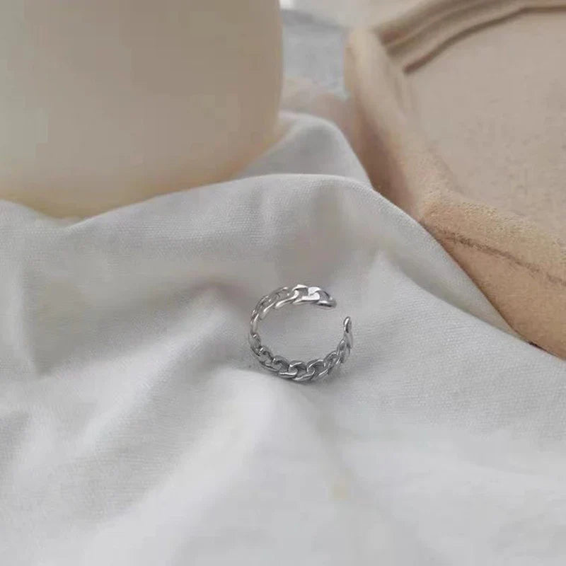Men's Sterling Silver Cuban Ring - Yoyisjewelry
