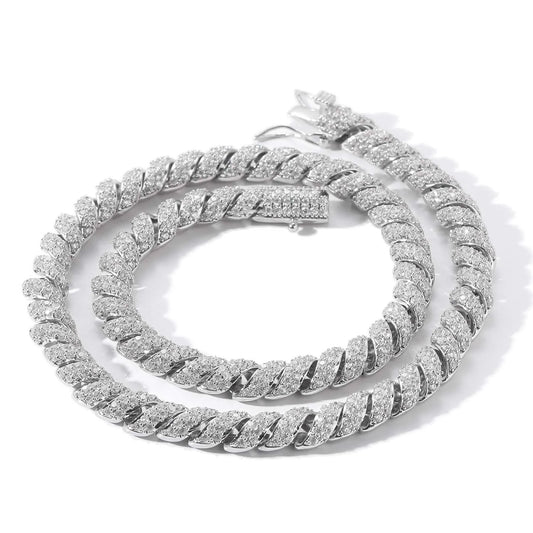 Moissanite  Rope Twist Chain