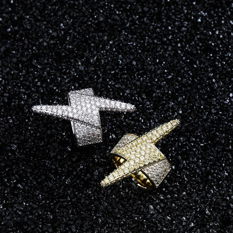 Men's Moissanite Lightning Bolt Ring - Yoyisjewelry