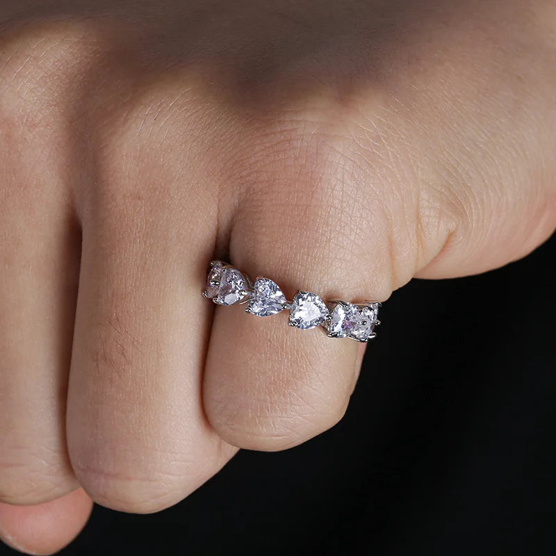 Men's Moissanite  Cubic Zirconia Ring - Yoyisjewelry