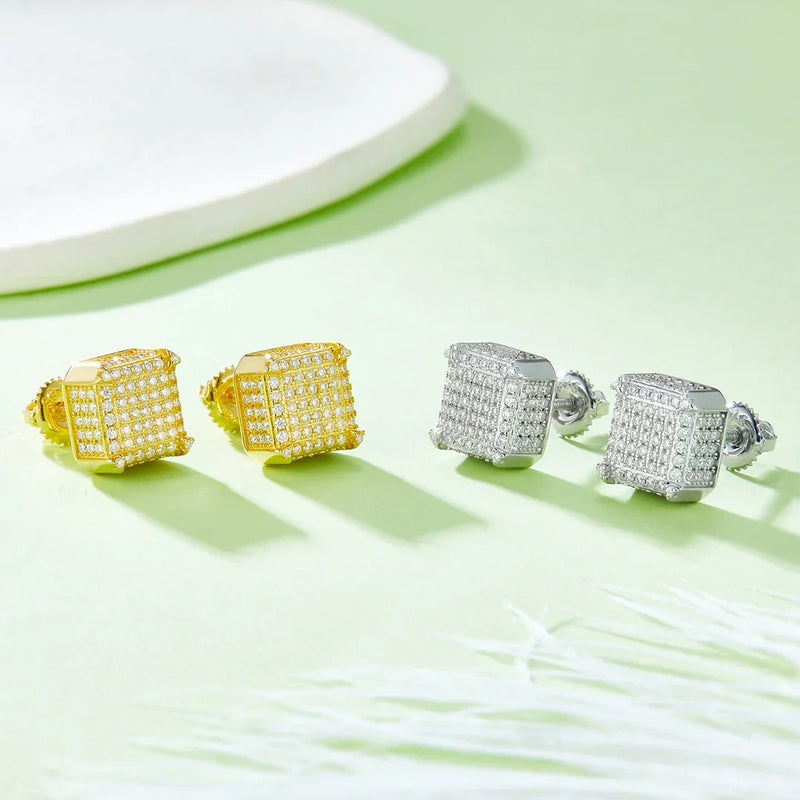 Moissanite Suare Cut Earrings - Yoyisjewelry