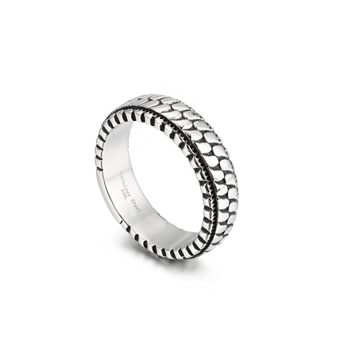 Men's Sterling Silver Finger Tire Ring - Yoyisjewelry