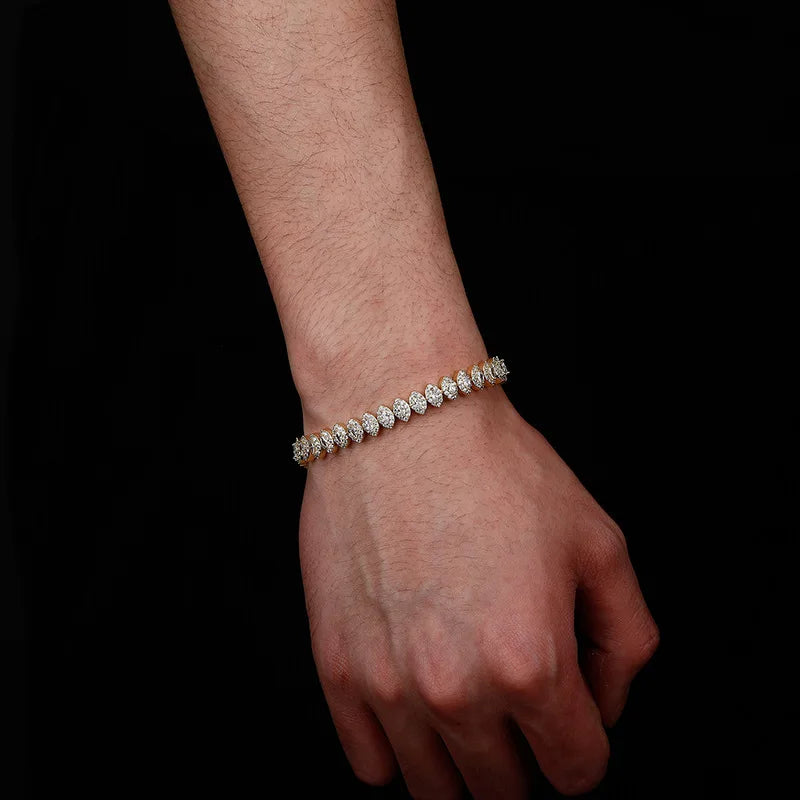 Men's Gold Moissanite  Eye Of God Bracelet - Yoyisjewelry
