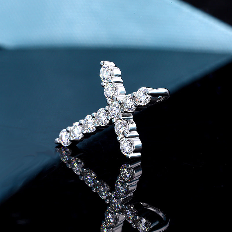 Men's Moissanite  Sterling Sliver Jesus Piece Chain - Yoyisjewelry