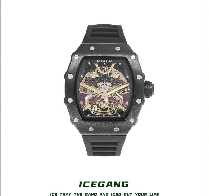 ICEGANG Chaos Warrior Silver Swordsman Mechanical Watch Unisex Automatic Movement Niche Barrel Watch Personality - Yoyisjewelry