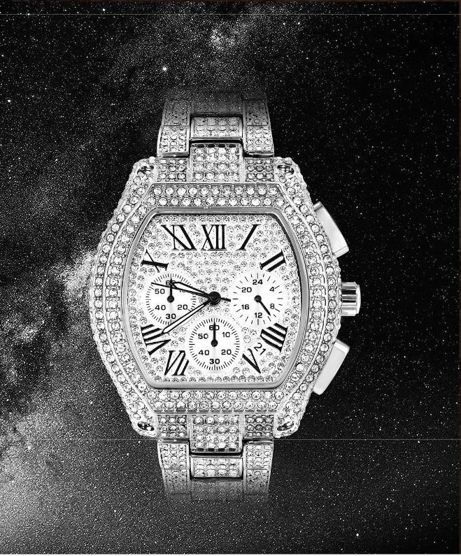 ICEGANG original three-eye barrel hip-hop trend unisex luxury watch - Yoyisjewelry