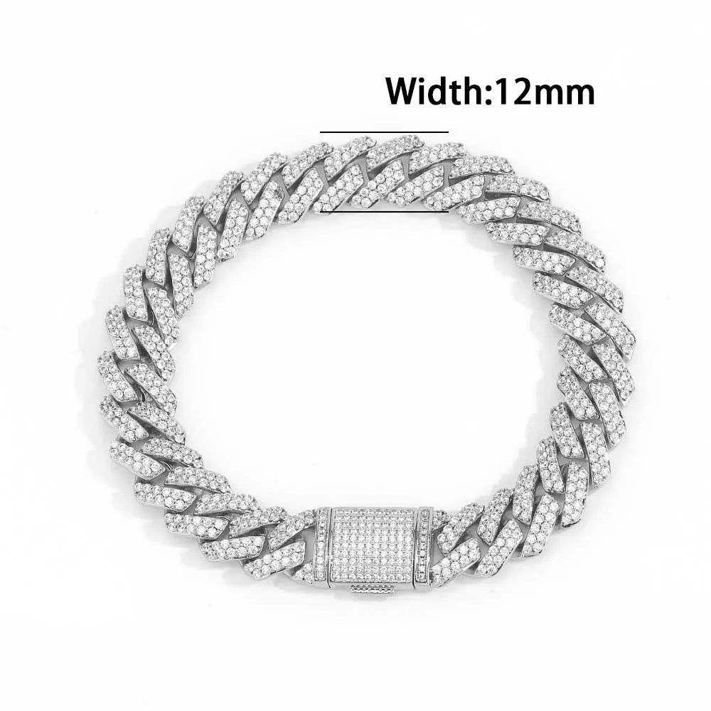 Men's Moissanite Cuban Link Bracelet - Yoyisjewelry