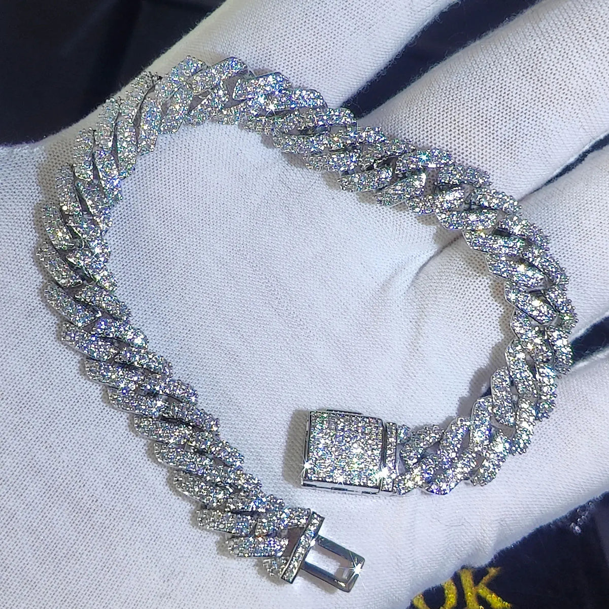 Men's Moissanite Cuban Link Bracelet - Yoyisjewelry