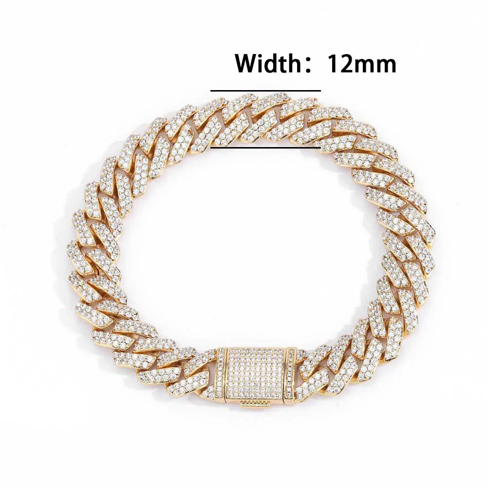 Men's Moissanite Cuban Link Bracelet - Yoyisjewelry