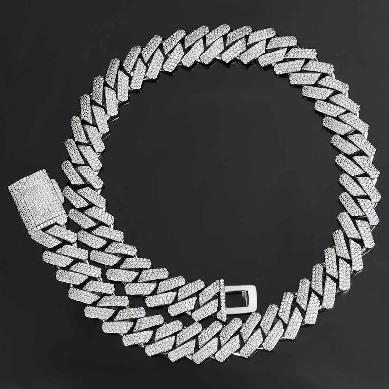 20mm Moissanite Zircon Cuban Chain - Yoyisjewelry