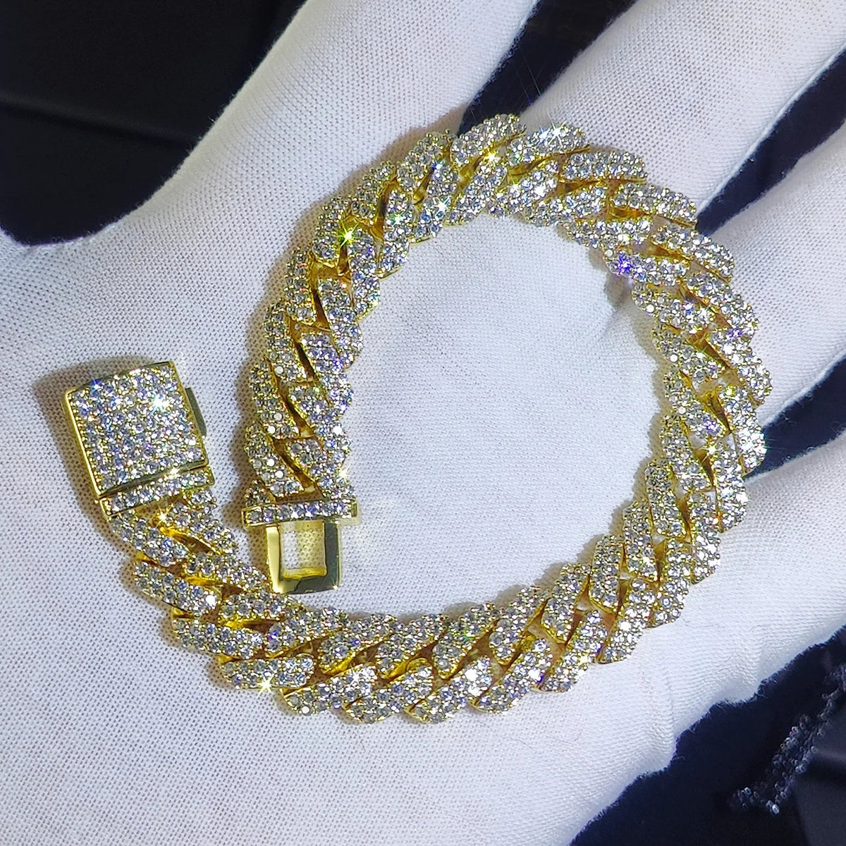 Men's Moissanite Cuban Link Bracelet - Yoyisjewelry