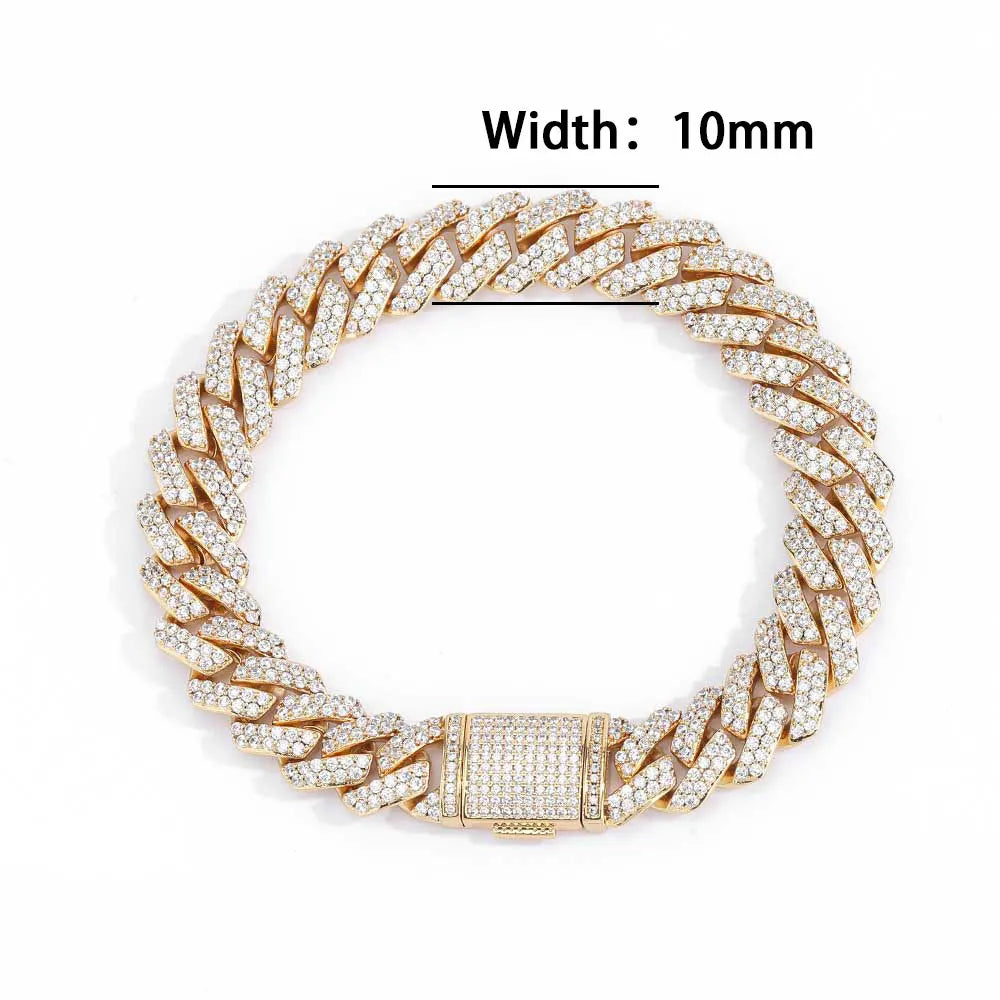 Men's Moissanite Cuban Link Bracelet - Yoyisjewelry
