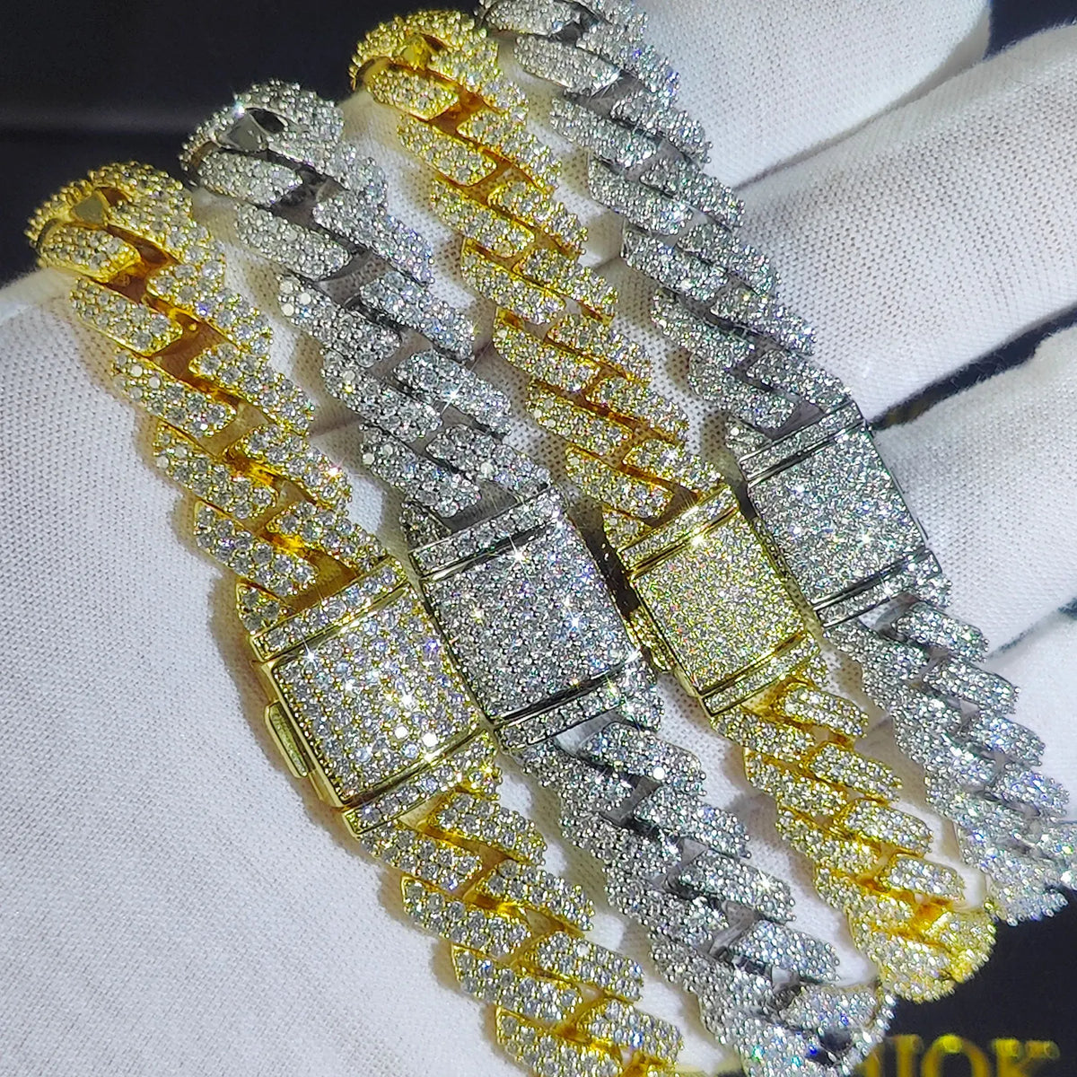 Men's Moissanite Cuban Link Bracelet - Yoyisjewelry