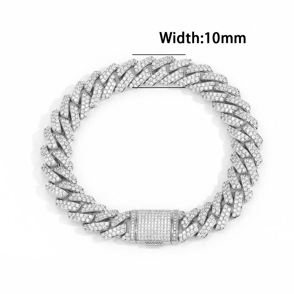 Men's Moissanite Cuban Link Bracelet - Yoyisjewelry