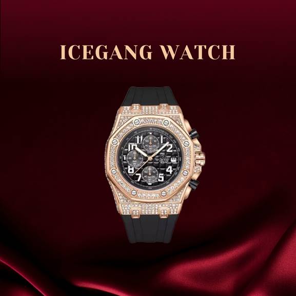 ICEGANG three-eye Fashionable diamond watches