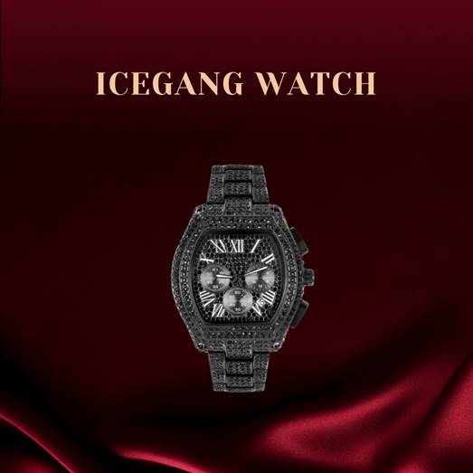 ICEGANG original three-eye barrel-shaped hip-hop luxury watch