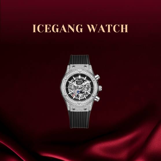 ICEGANG Star Series Mechanical Three-Eye Moissanite Couples Multi-Function Fashion Watch